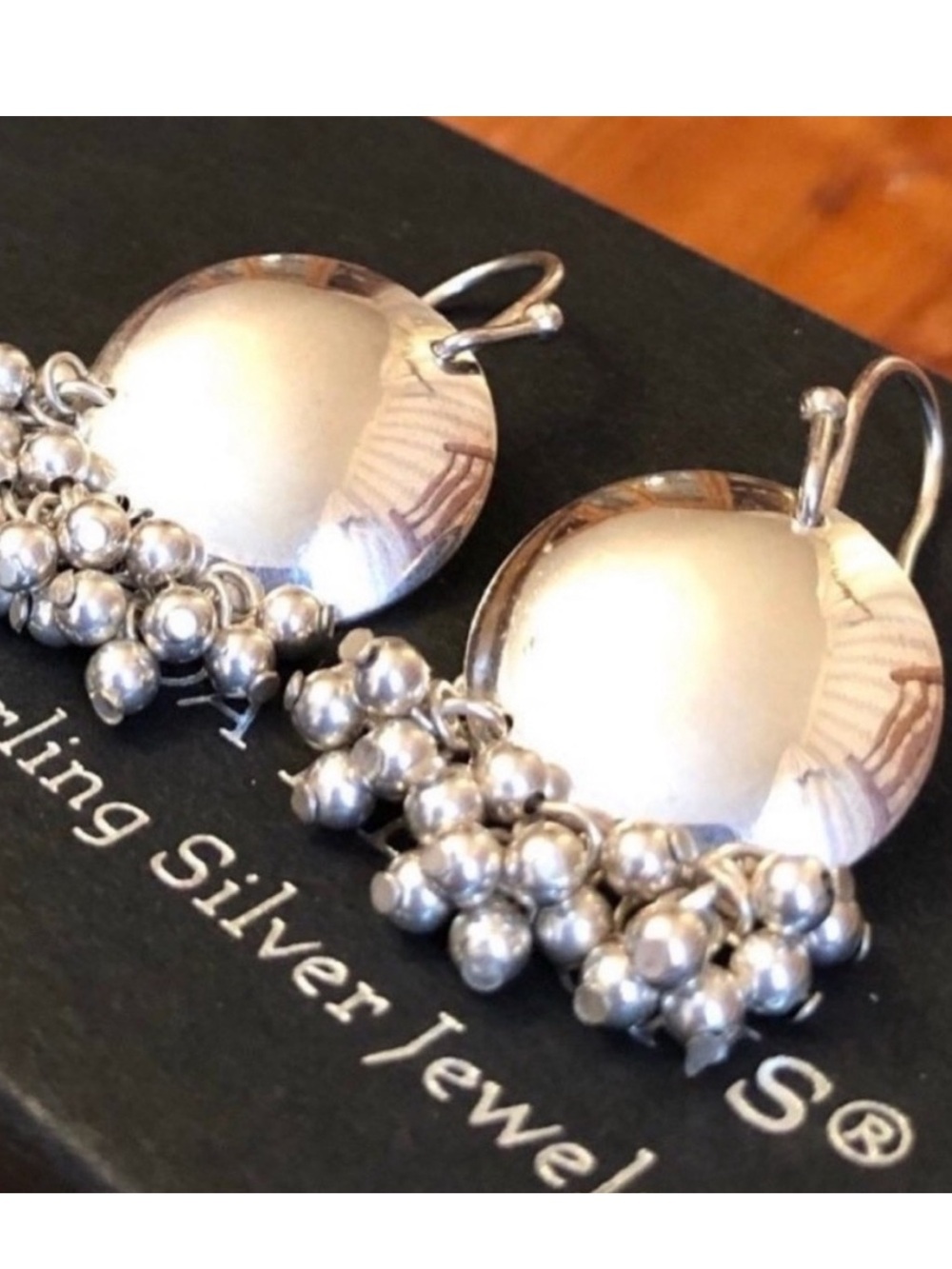 Silpada VERY RARE Vintage 
Sterling Silver Cha-Cha Cluster
Bead Dangle Earrings